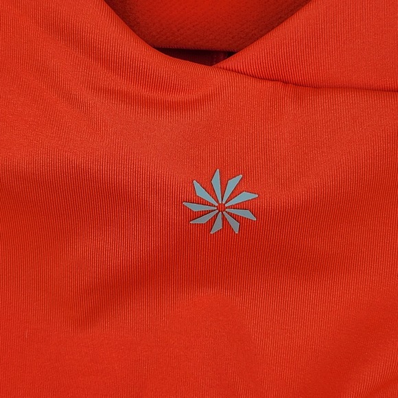 Athleta XS Crossed Tankini Top Bright Orange Swim Suit UPF Quick Drying NEW‎ - Picture 4 of 7